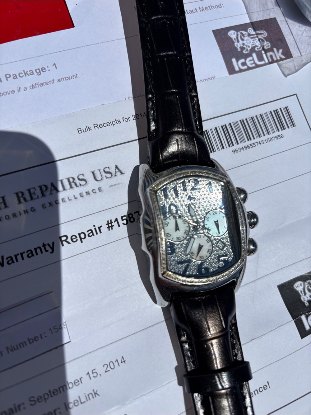 Icelink Watch , New Crystal, New Band, needs a Battery